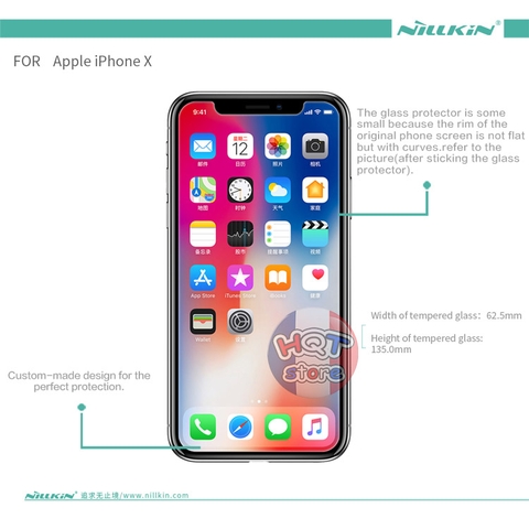 Miếng dán cường lực Nillkin Amazing H+ Pro cho Iphone X chính hãng