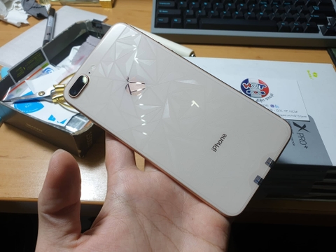 Miếng dán mặt lưng 3D vân kim cương cho Iphone 7 / 8 / 7Plus / 8Plus