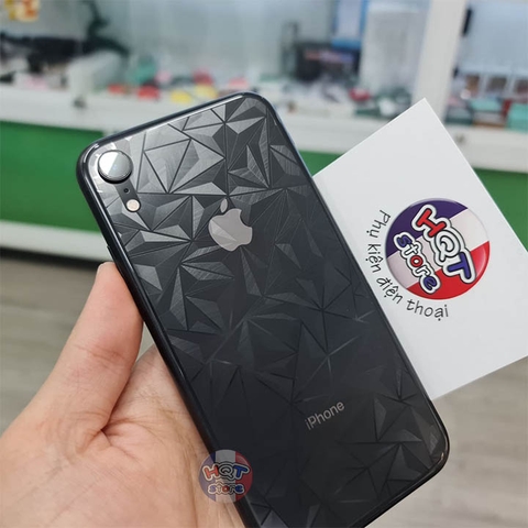 Miếng dán mặt lưng 3D vân kim cương cho Iphone XS Max / XR