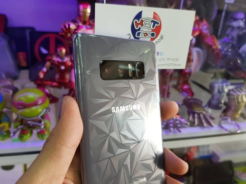 Miếng dán mặt lưng 3D vân kim cương cho Samsung Note 8