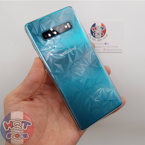 Miếng dán mặt lưng 3D vân kim cương cho Samsung S10 Plus / S10 / S10E