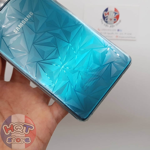 Miếng dán mặt lưng 3D vân kim cương cho Samsung S10 Plus / S10 / S10E