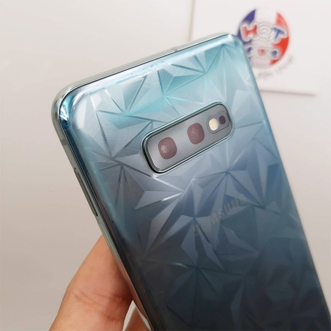 Miếng dán mặt lưng 3D vân kim cương cho Samsung S10E