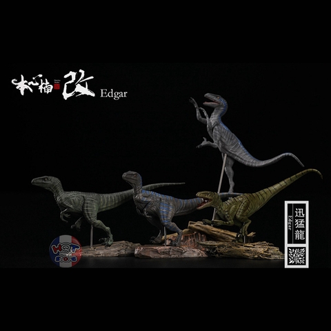 Mô hình khủng long Velociraptor Nanmu tỉ lệ 1/35 chính hãng (4 con)