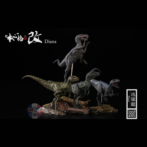 Mô hình khủng long Velociraptor Nanmu tỉ lệ 1/35 chính hãng (4 con)