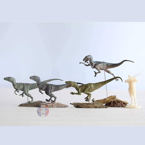 Mô hình khủng long Velociraptor Nanmu tỉ lệ 1/35 chính hãng (4 con)