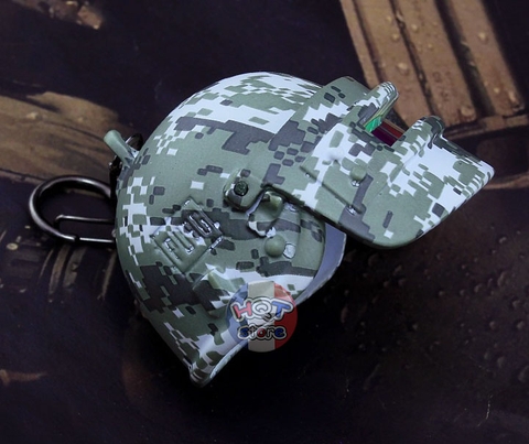 Móc khóa nón PUBG cấp 3 bản Camo Edition 6 cm