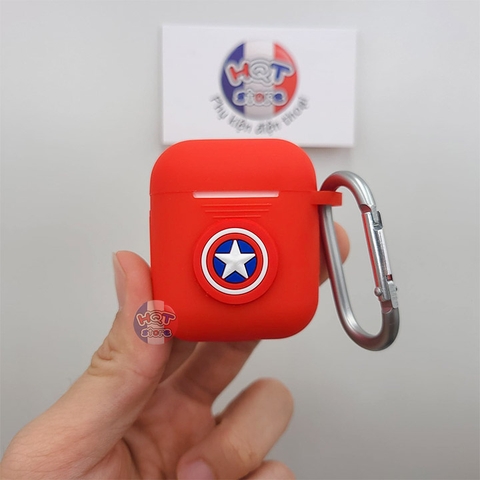 Ốp silicon case Marvel dễ thương cho tai nghe Apple Airpods
