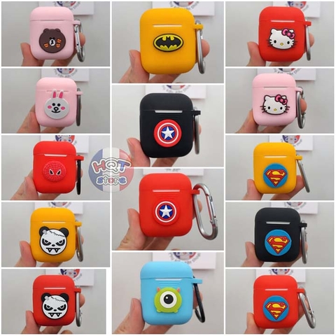 Ốp silicon case Marvel dễ thương cho tai nghe Apple Airpods