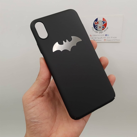 Ốp lưng chống bám vân tay logo Batman cho Iphone XS Max