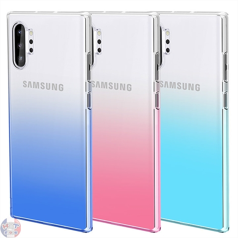 Ốp lưng dẻo trong suốt 7 màu Gradient Samsung Note 10 Plus / Note 10