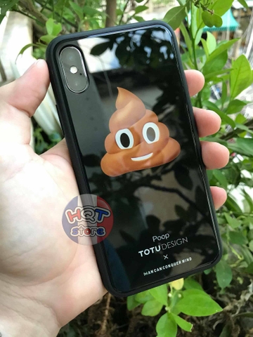 Ốp lưng Kính 9H Hình Animoji Totu cho IPhone X