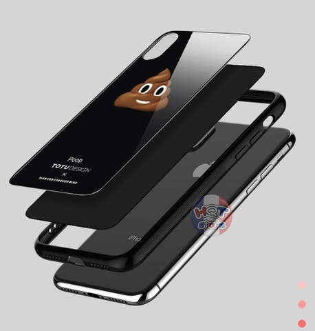 Ốp lưng Kính 9H Hình Animoji Totu cho IPhone X