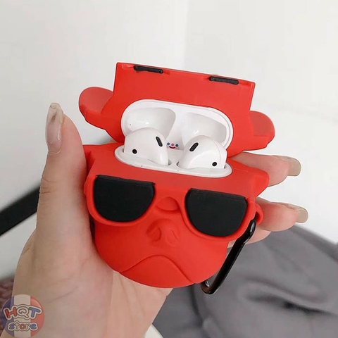 Ốp Silicon Case Bull Dog cho tai nghe Airpods 1 / 2