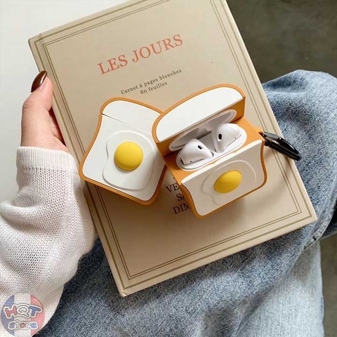 Ốp Silicon Case Trứng Ốp La cho tai nghe Airpods 1 / 2
