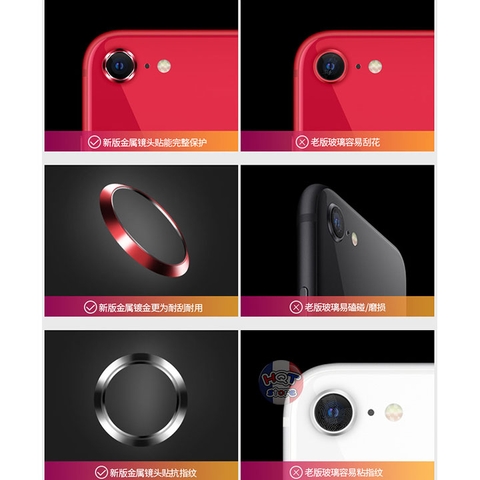 Combo kính cường lực và viền bảo vệ Camera cho IPhone SE 2020