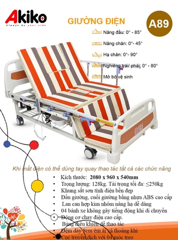 Giường điện Akiko A89 - Giường y tế đa năng