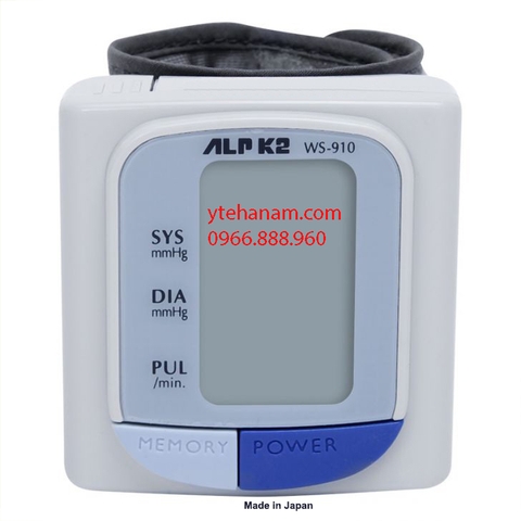 Máy đo huyết áp cổ tay tự động ALPK2 WS-910 