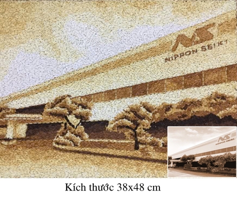 Tranh Gạo Phong Cảnh Toà Nhà