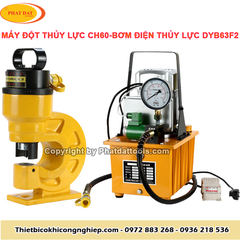 Máy Đột Lỗ Thủy Lực CH60 và Bơm điện thủy lực HHB700A