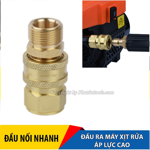 Khớp nối nhanh đầu nước ra máy xịt rửa áp lực cao, máy rửa xe