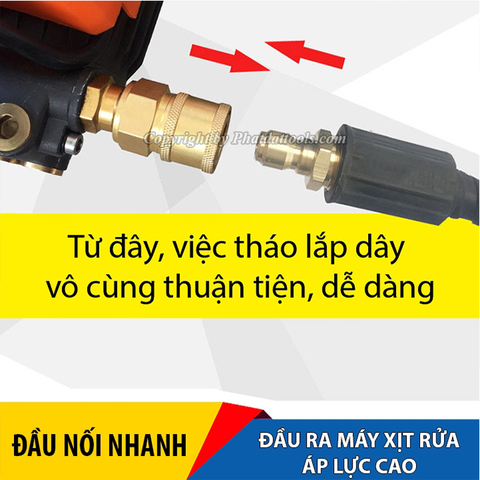 Khớp nối nhanh đầu nước ra máy xịt rửa áp lực cao, máy rửa xe