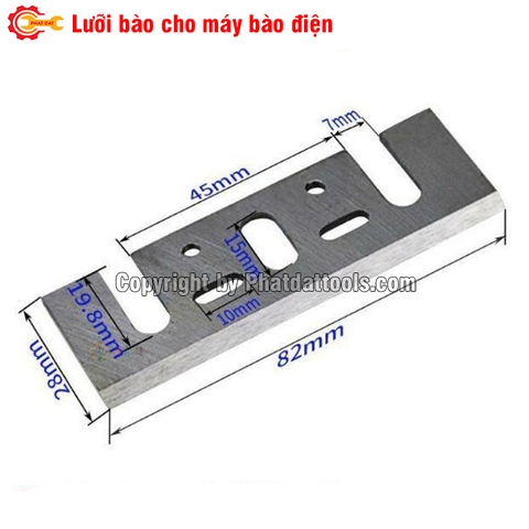 Set 2 luỡi bào gỗ bằng thép gió HSS thay thế phù hợp cho các dòng mày bào điện chuyên dụng