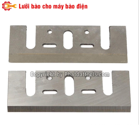 Set 2 luỡi bào gỗ bằng thép gió HSS thay thế phù hợp cho các dòng mày bào điện chuyên dụng