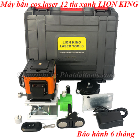 Máy bắn cos laser 3D 12 tia xanh LION KING