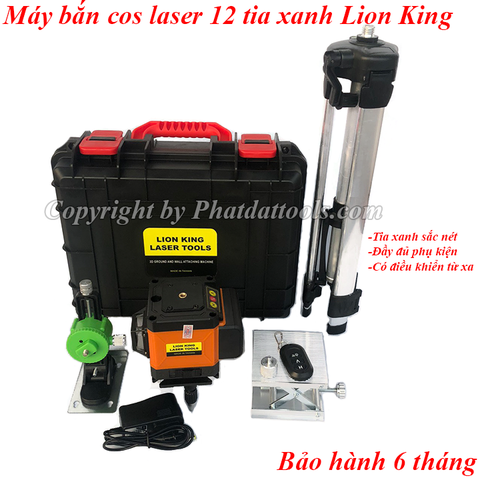 Máy bắn cos laser 3D 12 tia xanh LION KING