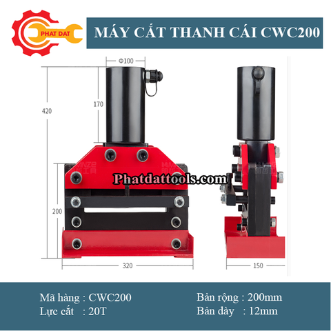 Máy cắt thanh cái thủy lực CWC200