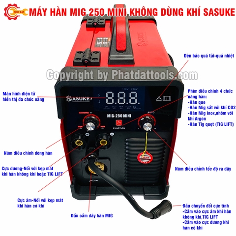 Máy hàn MIG 250 Mini SASUKE không dùng khí