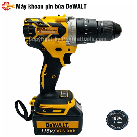 Máy Khoan Pin Búa Động Cơ Từ DeWALT Đầu Kẹp 13mm