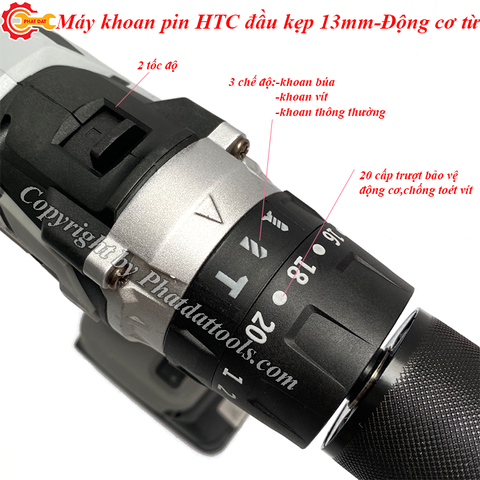 Máy khoan vặn vít HITACHI đầu kẹp 13mm-Động cơ từ