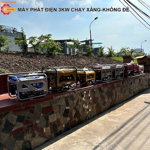 Máy Phát Điện 3KW Chạy Xăng -Giật Nổ-Hàng Nội Địa Trung