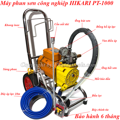 Máy phun sơn công nghiệp HIKARI PT-1000
