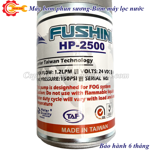 Bơm phun sương-tăng áp cho máy lọc nước FUSHINI HP-2500