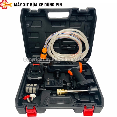 Máy Xịt Rửa Xe Dùng Pin