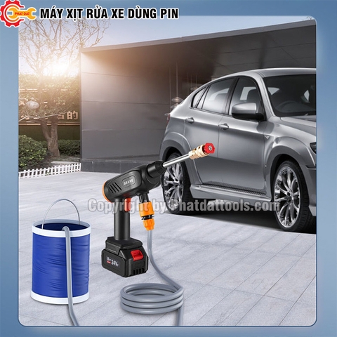 Máy Xịt Rửa Xe Dùng Pin