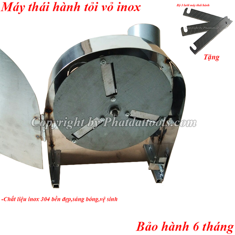 Máy thái hành tỏi motor điện vỏ inox