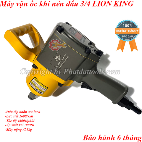 Máy siết ốc dùng hơi cỡ lớn LION KING đầu 3/4