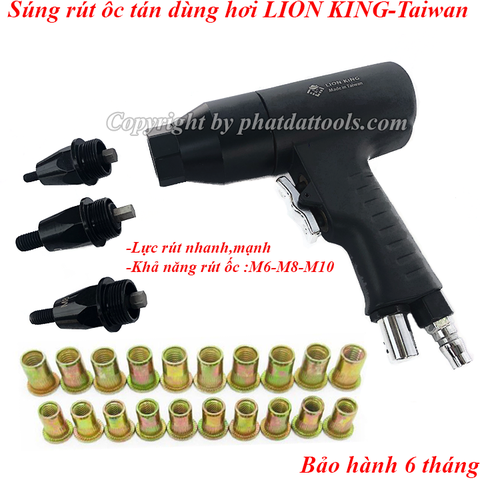 Súng rút ốc tán dùng hơi LION KING