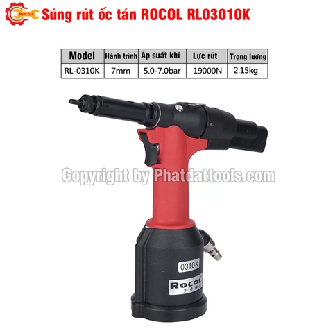 Máy rút ốc tán dùng hơi ROCOL R0310