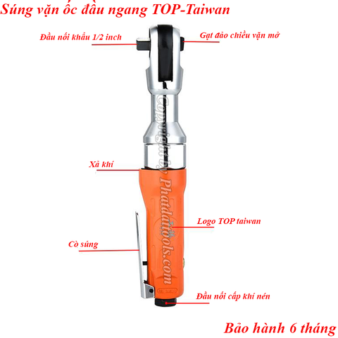 Súng vặn ốc khí nén đầu ngang TOP