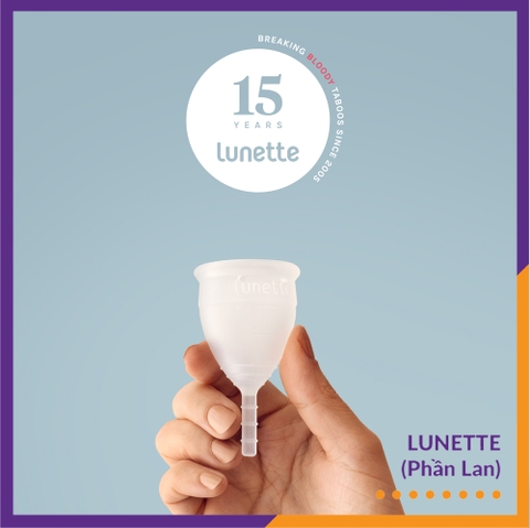 Cốc nguyệt san Lunette - Hàng chính hãng nhập khẩu Phần Lan - Màu Trong Hộp vuông