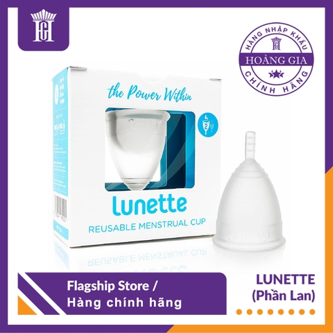 Combo Cốc nguyệt san Lunette - Hàng chính hãng + Hộp Giấy Lau Tiệt Trùng Cốc + Túi chống nước
