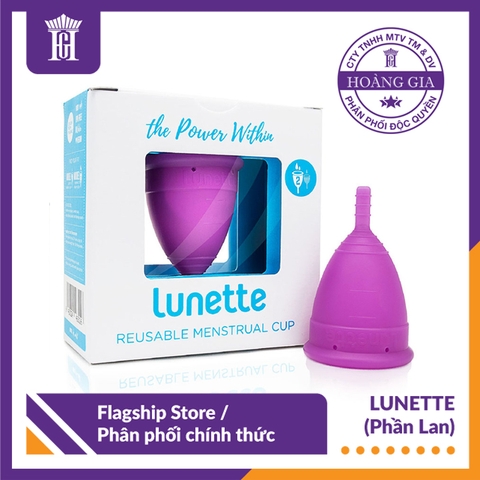 Cốc nguyệt san Lunette - Hàng chính hãng nhập khẩu Phần Lan - Màu Tím Hộp vuông