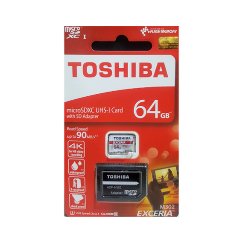 Thẻ Nhớ microSDXC TOSHIBA 64GB UHS-I -90MB/s + SD Adapter