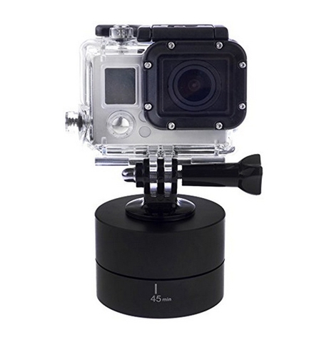 Đế xoay hẹn giờ 60min timelapse cho SJCAM, Gopro, Xiaoyi, Camera hành trình