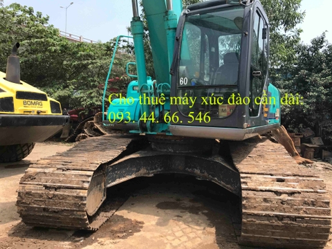 Cho thuê máy xúc đào cần dài 200